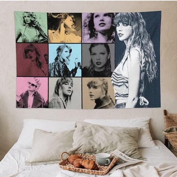 Superstar Music Tapestry Through Musical Era Concert Album Tapestry Wall Hanging - Picture 3 of 4